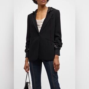 Cinq à Sept Black Blazer with Sequin Accents